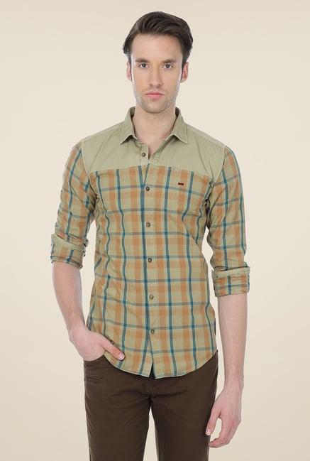 Basics Olive Checks Shirt Basics Olive Checks Shirt