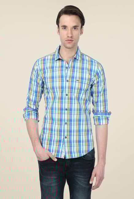 Basics Blue Checks Shirt Basics Blue Checks Shirt