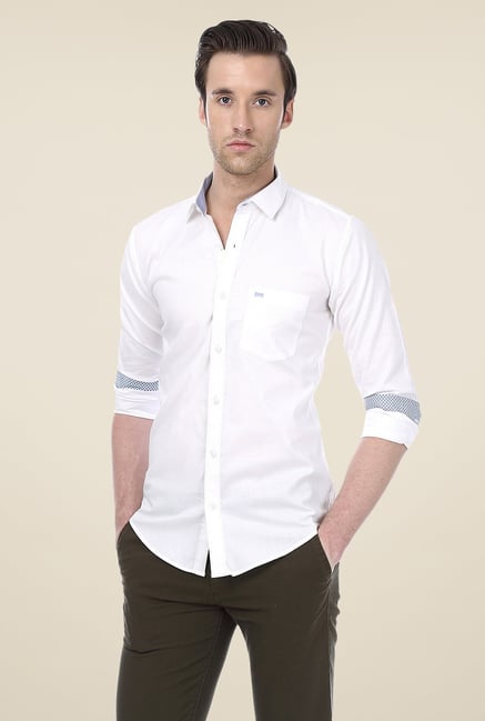 Basics White Solid Shirt Basics White Solid Shirt