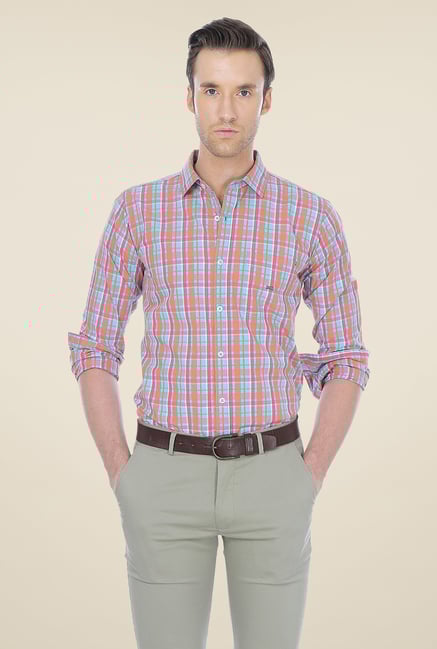 Basics Coral Checks Shirt Basics Coral Checks Shirt