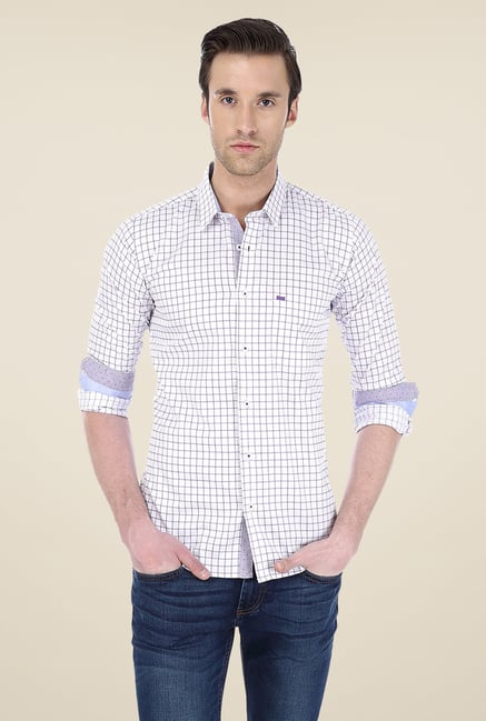 Basics Purple Checks Shirt Basics Purple Checks Shirt