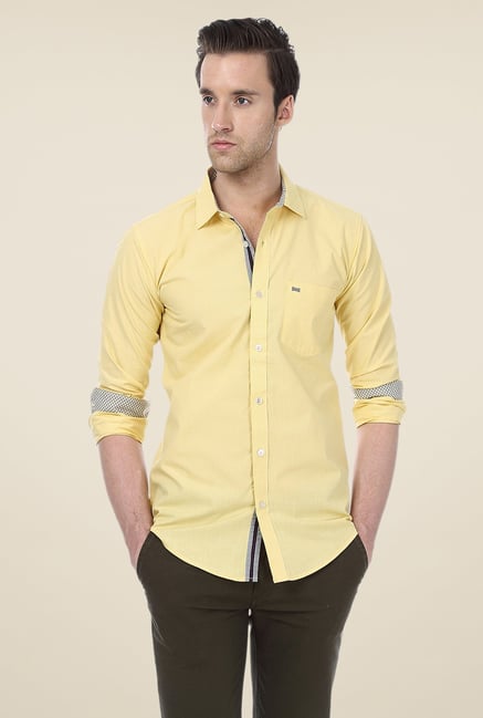 Basics Yellow Checks Shirt Basics Yellow Checks Shirt