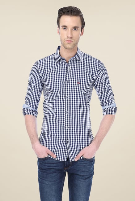 Basics Blue Checks Shirt Basics Blue Checks Shirt