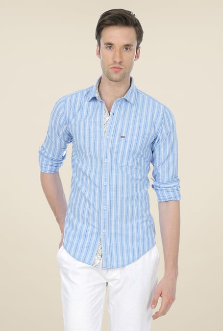 Basics Blue Striped Shirt Basics Blue Striped Shirt