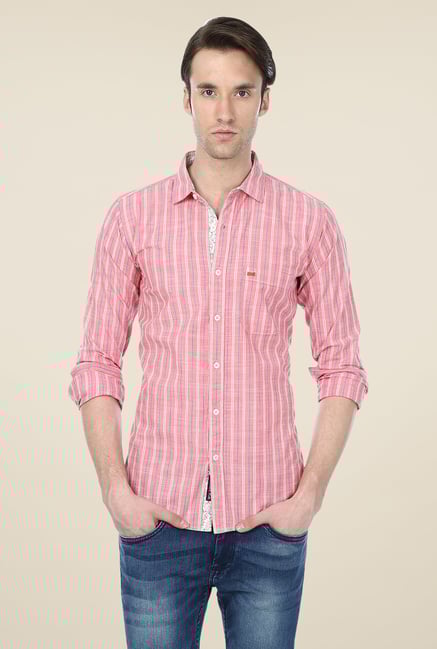 Basics Pink Striped Shirt Basics Pink Striped Shirt