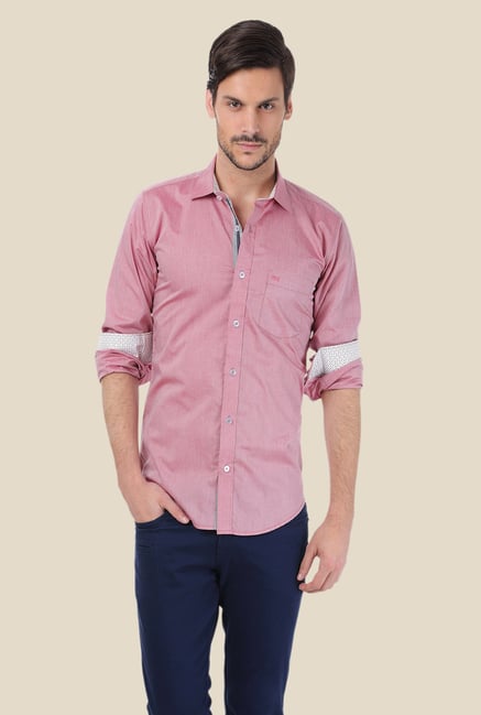 Basics Pink Solid Shirt Basics Pink Solid Shirt