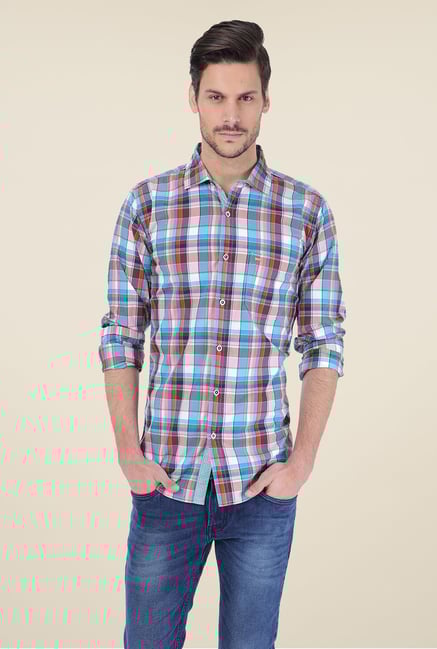 Basics Blue Checks Shirt Basics Blue Checks Shirt