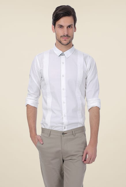 Basics White Solid Shirt Basics White Solid Shirt