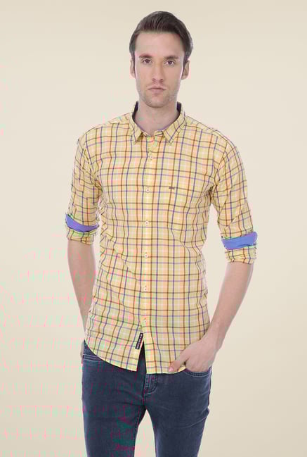 Basics Yellow Checks Shirt Basics Yellow Checks Shirt