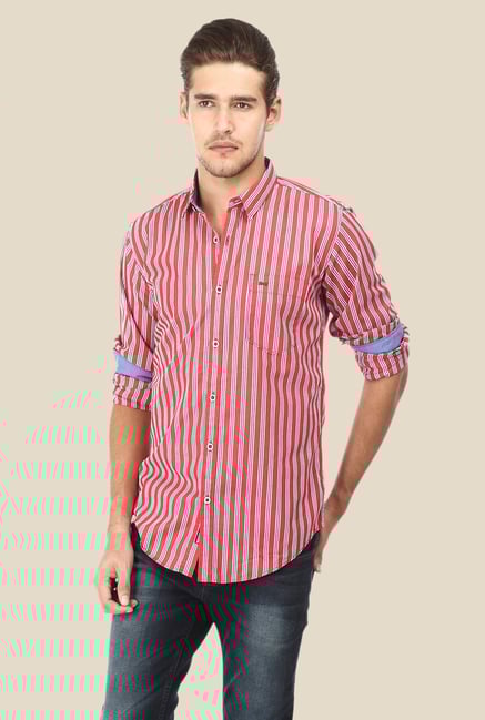 Basics Red Striped Shirt Basics Red Striped Shirt