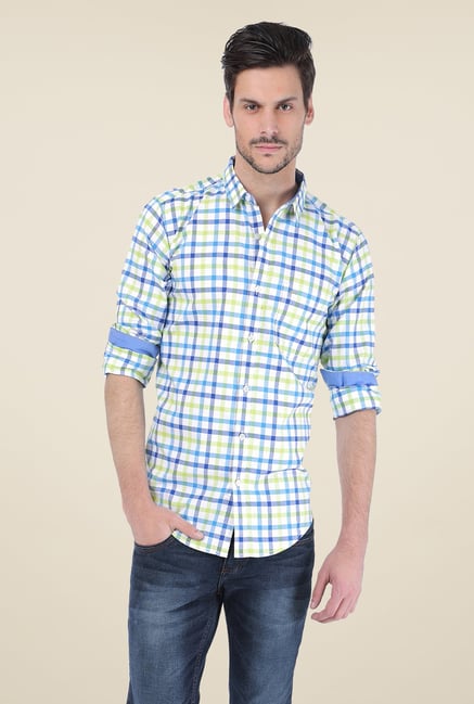 Basics White Checks Shirt Basics White Checks Shirt