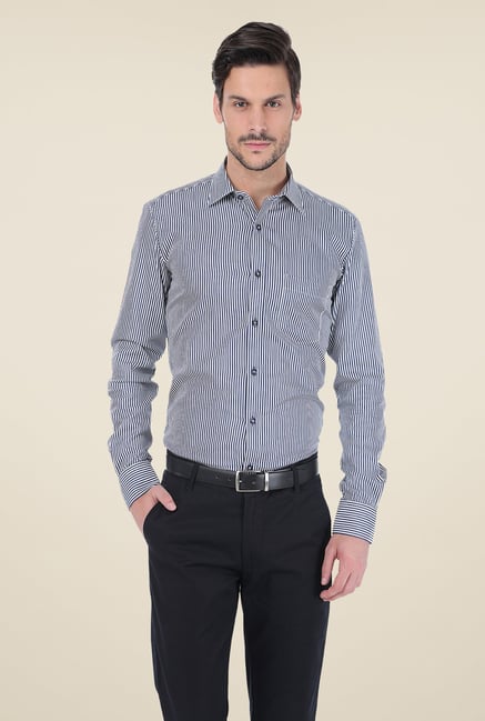 Basics Navy Striped Shirt Basics Navy Striped Shirt