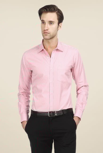 Basics Pink Checks Shirt Basics Pink Checks Shirt