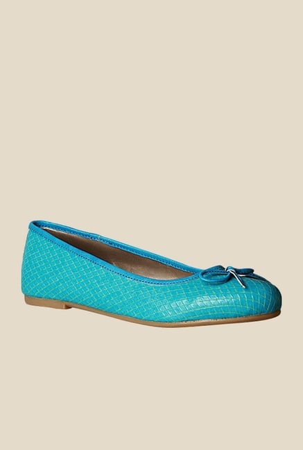 Bata Crocobow Blue Flat Ballets Bata Crocobow Blue Flat Ballets