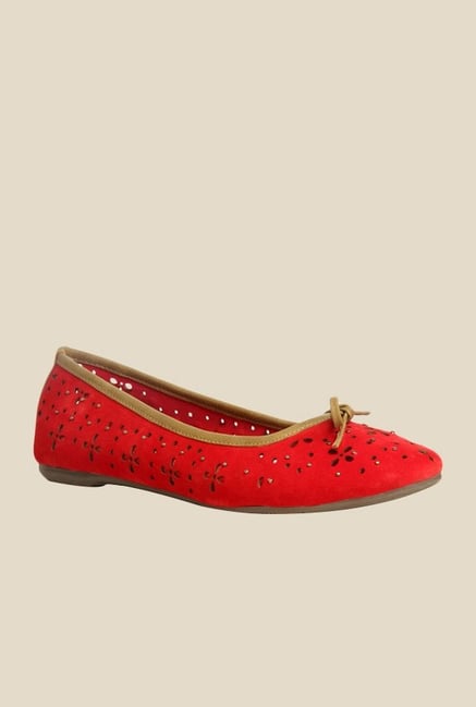 Bata Lazer Red Flat Ballets Bata Lazer Red Flat Ballets