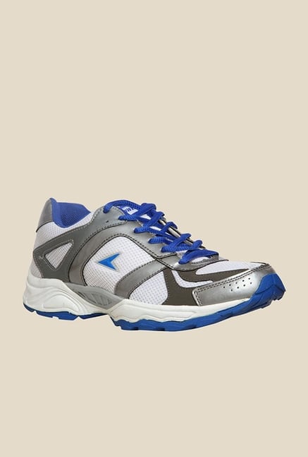 Power Alwin White & Blue Running Shoes Power Alwin White & Blue Running Shoes