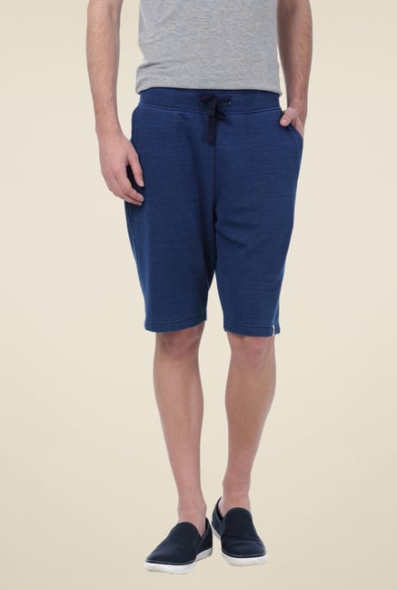 Basics Navy Solid Shorts Basics Navy Solid Shorts