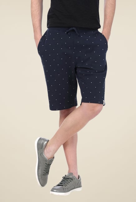 Basics Navy Printed Shorts Basics Navy Printed Shorts