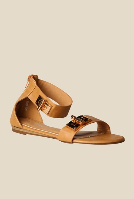 Marie Claire Erna Beige Ankle Strap Sandals Marie Claire Erna Beige Ankle Strap Sandals