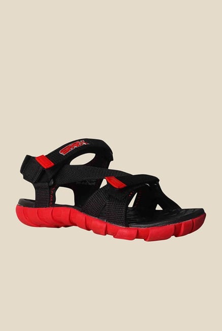 Bata F1 Black & Red Floater Sandals Bata F1 Black & Red Floater Sandals
