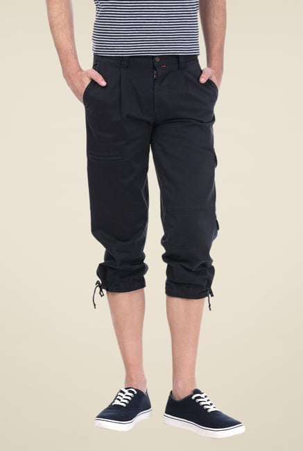 Basics Black Solid Shorts Basics Black Solid Shorts
