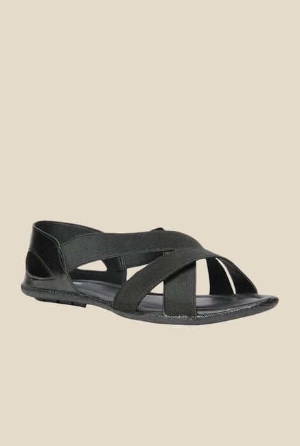 Bata Elastic Black Casual Sandals Bata Elastic Black Casual Sandals