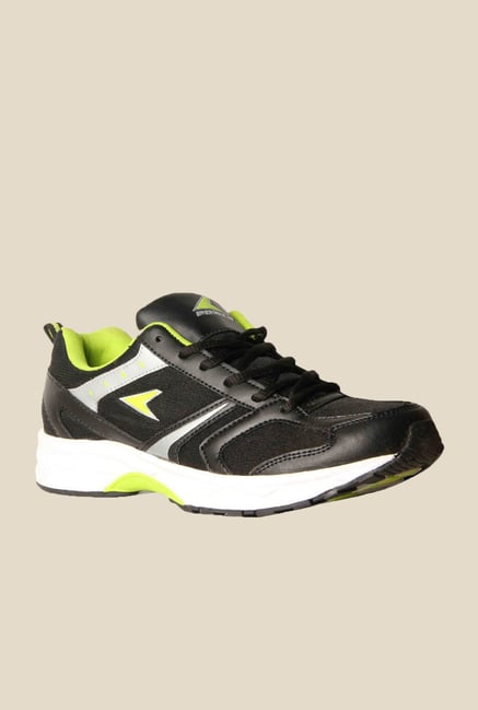 Power Stefano Black & Green Running Shoes Power Stefano Black & Green Running Shoes
