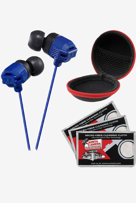 JVC HA-FX102 Inner Ear Headphones with Case (Blue) JVC HA-FX102 Inner Ear Headphones with Case (Blue)