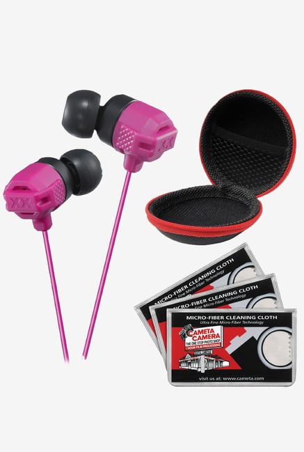 JVC HA-FX102 Inner Ear Headphones with Case (Pink) JVC HA-FX102 Inner Ear Headphones with Case (Pink)