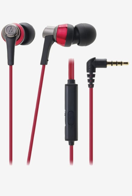 Audio Technica ATH-CKR3iS SonicPro with In-line Mic (Red) Audio Technica ATH-CKR3iS SonicPro with In-line Mic (Red)