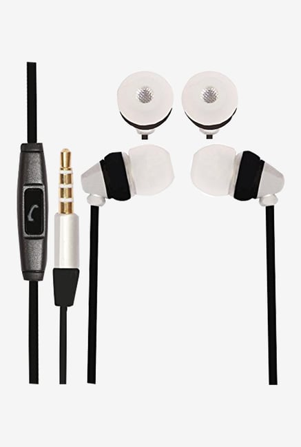 Premium In The Ear Bud Headset Earphones With Mic (White) Premium In The Ear Bud Headset Earphones With Mic (White)
