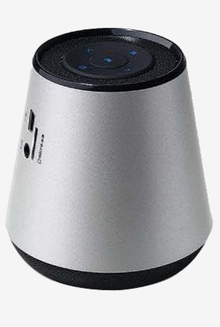 Portronics DRUMS Bluetooth Speaker with Mic (Silver) Portronics DRUMS Bluetooth Speaker with Mic (Silver)