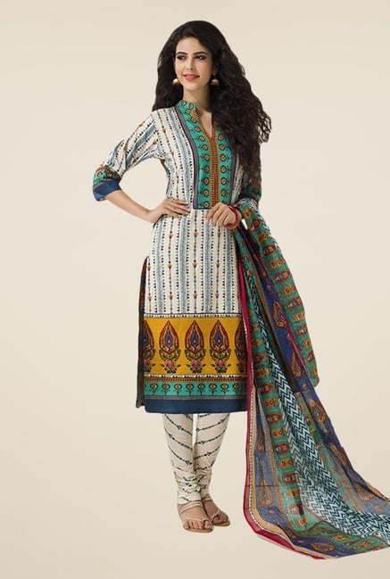 Salwar Studio Multicolor Floral Print Dress Material Salwar Studio Multicolor Floral Print Dress Material