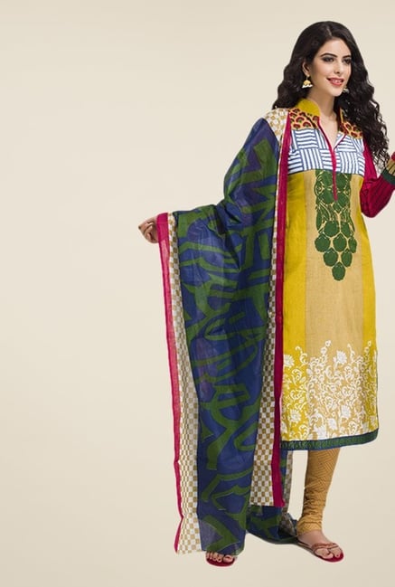 Salwar Studio Multicolor Floral Print Dress Material Salwar Studio Multicolor Floral Print Dress Material