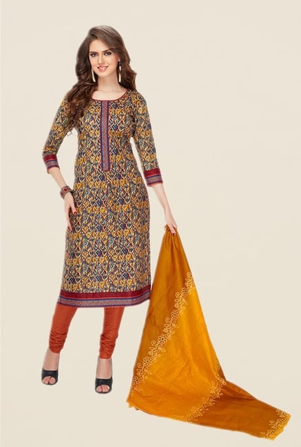 Salwar Studio Multicolor Printed Dress Material Salwar Studio Multicolor Printed Dress Material