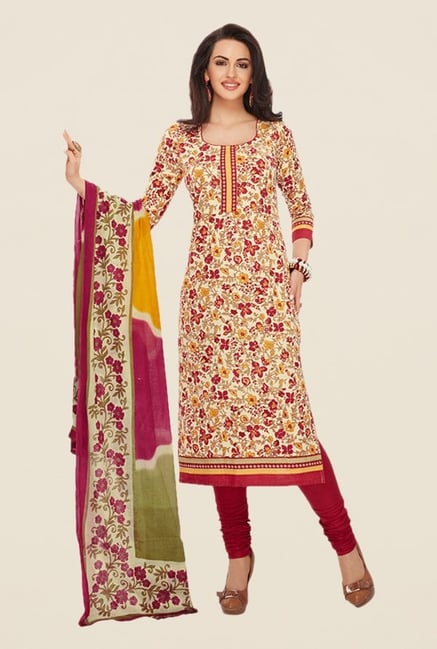 Salwar Studio Multicolor Floral Print Dress Material Salwar Studio Multicolor Floral Print Dress Material