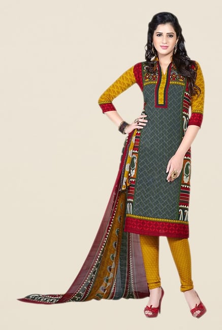 Salwar Studio Multicolor Paisley Print Dress Material Salwar Studio Multicolor Paisley Print Dress Material