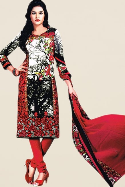 Salwar Studio Multicolor Floral Print Dress Material Salwar Studio Multicolor Floral Print Dress Material