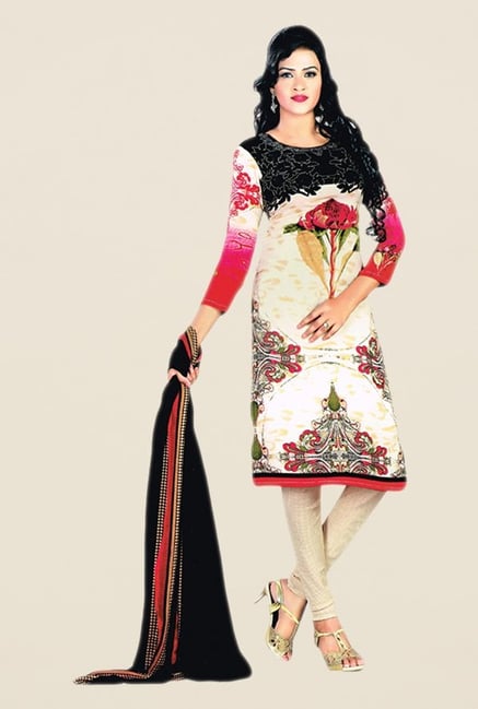 Salwar Studio Multicolor Floral Print Dress Material Salwar Studio Multicolor Floral Print Dress Material