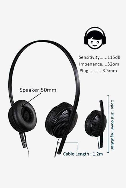KolorEdge 4353 Stereo Sound On The Ear Headphone (Black) KolorEdge 4353 Stereo Sound On The Ear Headphone (Black)