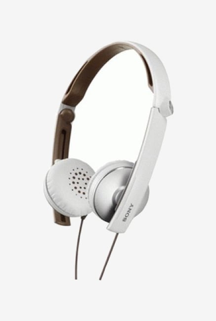 Sony MDR-S70AP/WQ Stereo Headphones With Mic (White/Brown) Sony MDR-S70AP/WQ Stereo Headphones With Mic (White/Brown)