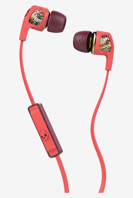 Skullcandy S2PGGY-419 Dime Coral Floral Earphone with Mic Skullcandy S2PGGY-419 Dime Coral Floral Earphone with Mic