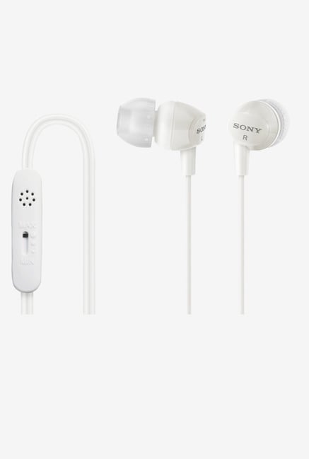 Sony DR-EX14VP/WQE In The Ear Headphone with Mic (White) Sony DR-EX14VP/WQE In The Ear Headphone with Mic (White)