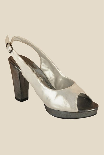 Salt 'n' Pepper Meagan Silver Back Strap Sandals Salt 'n' Pepper Meagan Silver Back Strap Sandals