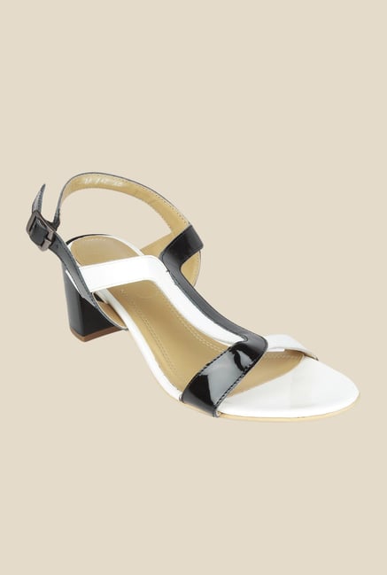 Salt 'n' Pepper Wendy Black & White Back Strap Sandals Salt 'n' Pepper Wendy Black & White Back Strap Sandals