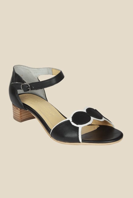 Salt 'n' Pepper Dolly Black & White Ankle Strap Sandals Salt 'n' Pepper Dolly Black & White Ankle Strap Sandals