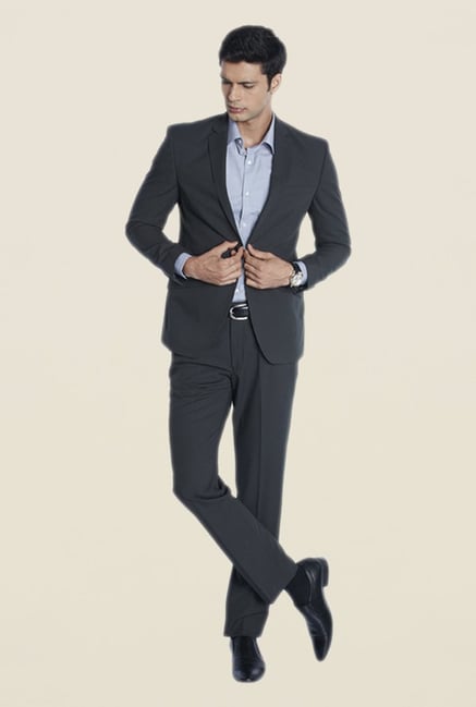 Park Avenue Grey Solid Suit Set Park Avenue Grey Solid Suit Set