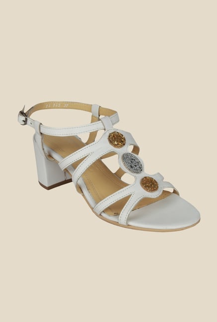 Salt 'n' Pepper Wendy white Ankle Strap Sandals Salt 'n' Pepper Wendy white Ankle Strap Sandals