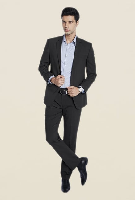 Park Avenue Navy Solid Suit Set Park Avenue Navy Solid Suit Set