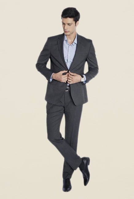 Park Avenue Grey Solid Suit Set Park Avenue Grey Solid Suit Set